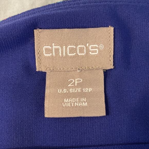 Chico’s Designed Shift Dress With Tie Sleeves Size 12P - Picture 4 of 9